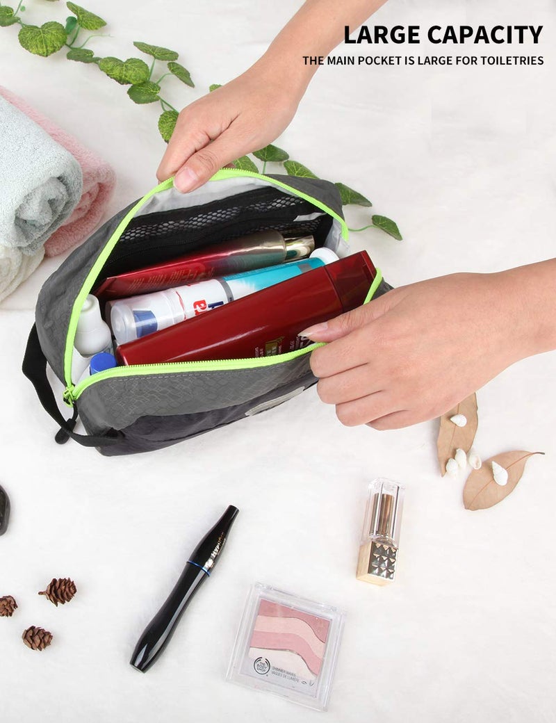 GOX Travel Toiletry Bag,Dopp Kit Case,Ultra-Light Cosmetics Bag Makeup Organizer(Black) - Image 3