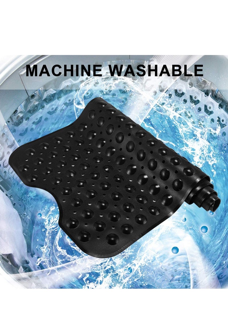 Y&D Non-Slip Bathtub and Shower Mat, with 200 Suction Cups, Anti-slip for Elderly & Kids Extra, Long Bathroom , Mats Mildew Resistant Machine Washable (Black, 100 x 40 cm) - Image 3