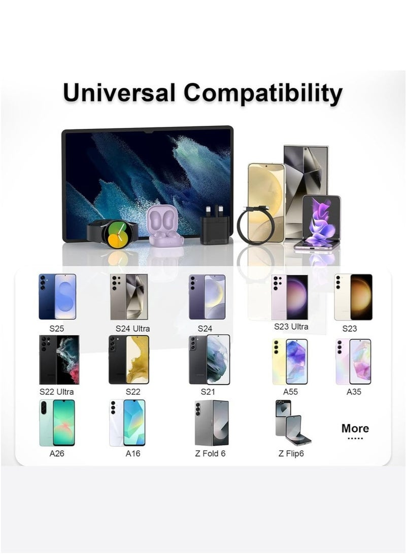 JAJEEK 45W USB-C Super Fast Charger with Power Delivery (PD), Type-C Wall Adapter with Charging Cable, Compatible with S24, S23, S22, S21, S20 Ultra, S24+, S23+, S22+, S21+, A55, A54, A53, A15 and More – High-Speed, Safe & Reliable Charging for Daily Use - Image 3