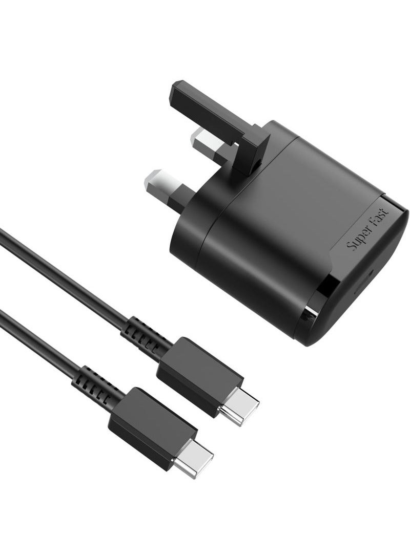 JAJEEK 45W USB-C Super Fast Charger with Power Delivery (PD), Type-C Wall Adapter with Charging Cable, Compatible with S24, S23, S22, S21, S20 Ultra, S24+, S23+, S22+, S21+, A55, A54, A53, A15 and More – High-Speed, Safe & Reliable Charging for Daily Use - Image 1