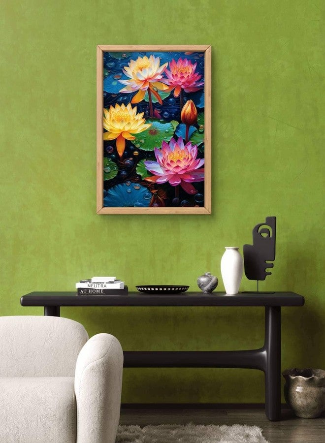 VSK ART - إطار صور زهور جميل | إطار صور شجرة | لوحة جدارية لغرفة المعيشة وغرفة النوم | أفضل لوحة للمنزل والمكتب | لوحة شجرة | إطار صور خشبي معلق (8 × 12 بوصة، موديل 13) - Image 2
