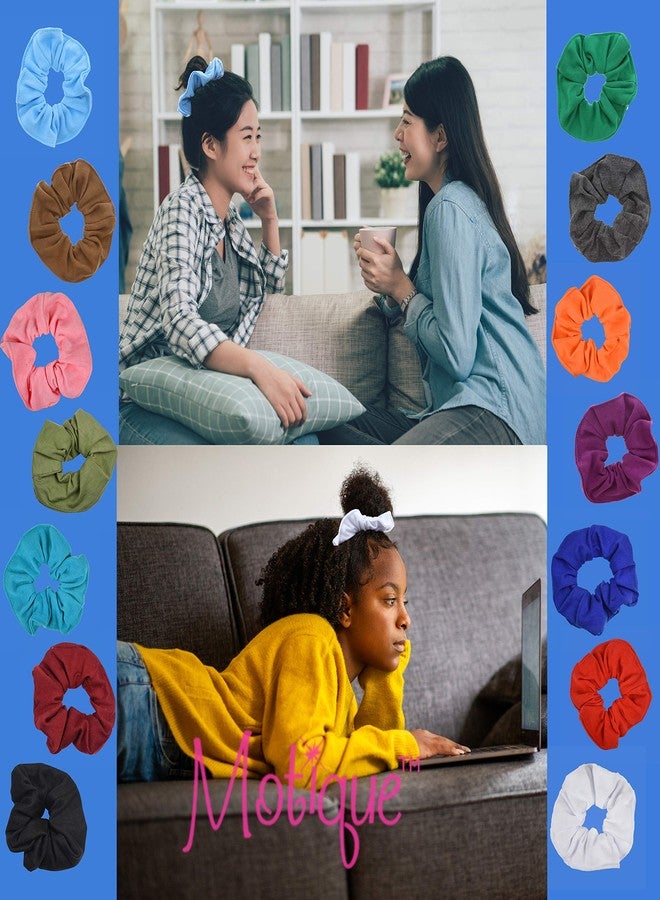 Motique Accessories Set of 2 Large Solid Scrunchies - Yellow - Image 3