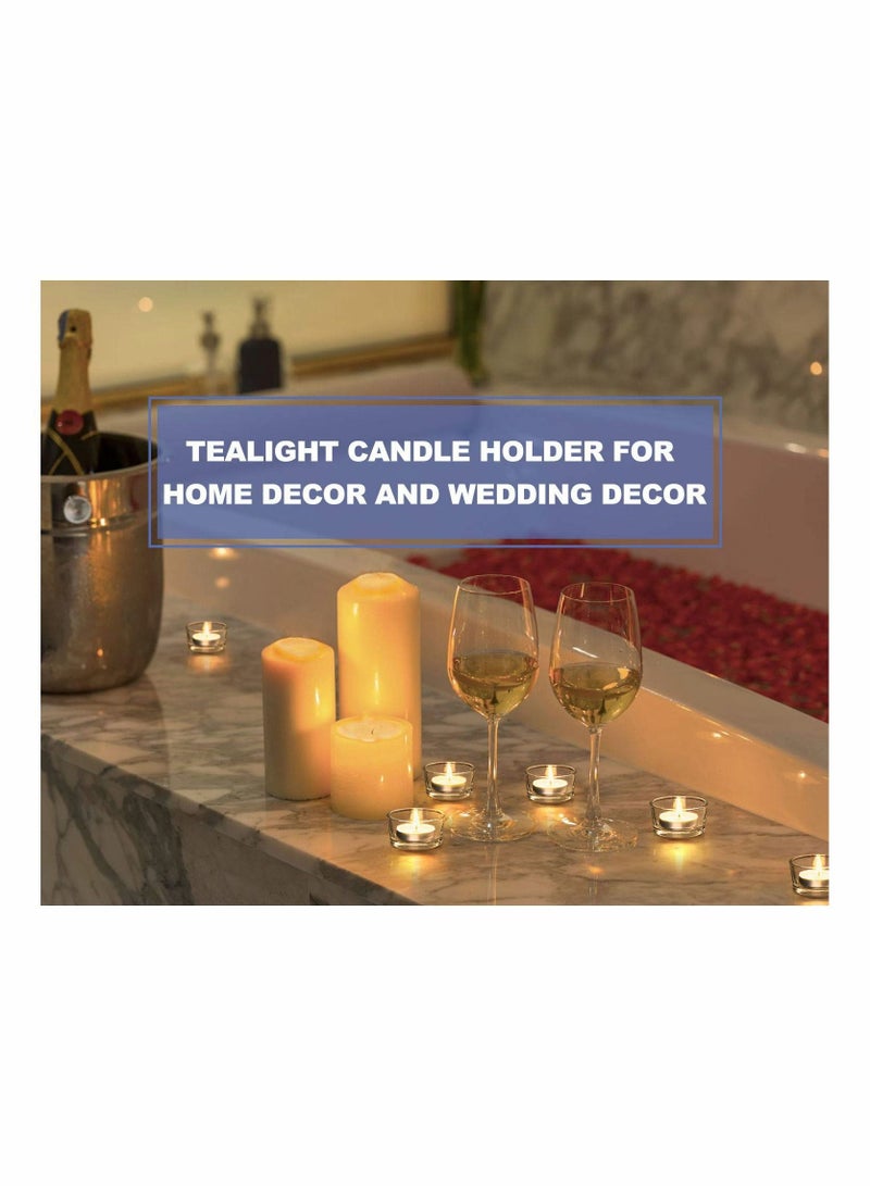 SYOSI Glass Candle Holder Clear Tea Light Candle Holder for Wedding Centerpieces Bars Birthday Party Decorations and Home Decor - Image 5
