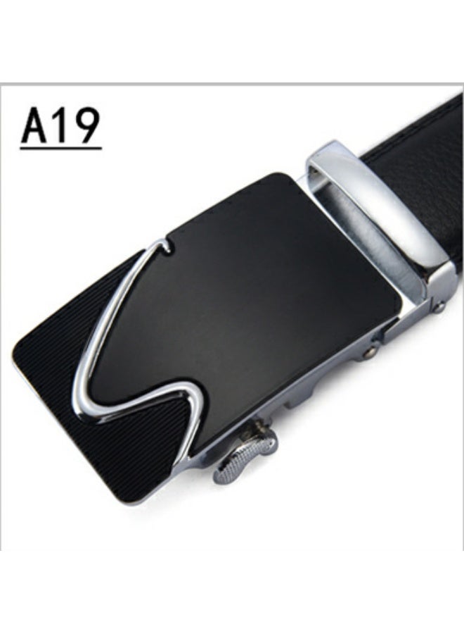 Genuine No-Head Belt - Automatic Buckle Top-Grain Leather Belt for Young Adults at Special Price