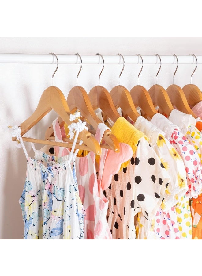 HOUSE DAY HOUSE DAY 10 Pack Natural Colour Children's Wooden Clothes Hangers, Space Saving, 360° Rotating Hook, Non-Slip, for Coats, Suits, Trousers and Jackets.  - Image 5