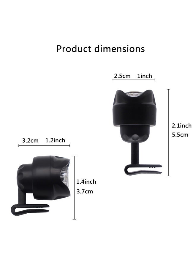 Photon 2 Pcs Rechargable Headlights, Outdoor Waterproof LED Flashlight for Shoes with 3 Light Modes, Novelty Shoe Lights  for Camping Cycling Walking (Black) - Image 2