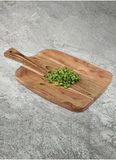 REZLAN UAE Acacia Bat-Style Chopping Board - 23x41x1.8cm - Extra Wide with 4" Handle  - Image 5