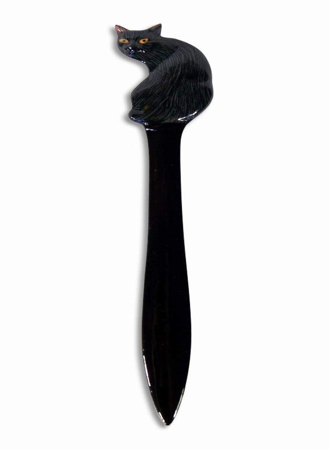 ال اكس فتاحة رسائل على شكل قطة سوداء مرسومة يدويًا من LX - Image 1