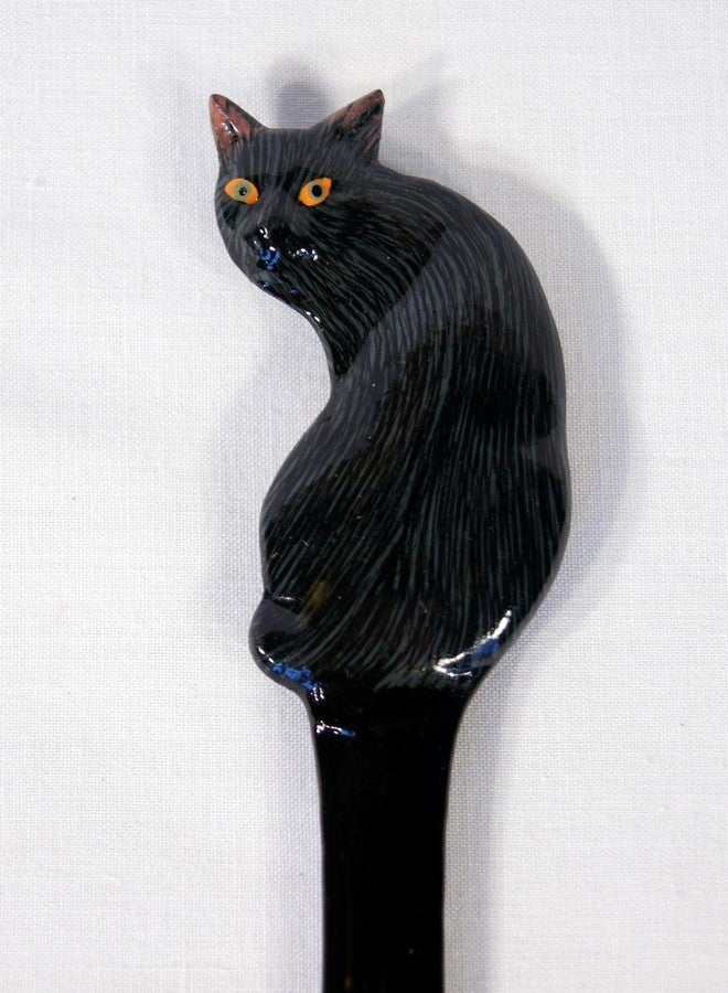 ال اكس فتاحة رسائل على شكل قطة سوداء مرسومة يدويًا من LX - Image 2