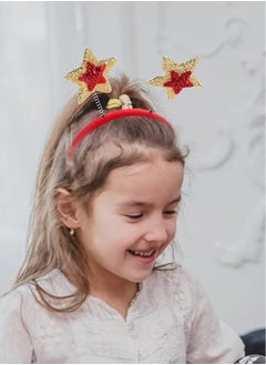 ZAFAA HOME Gold Star Headband – 23x12cm Sparkling Christmas Party Accessory for Holiday Gatherings, Seasonal Costumes, and Festive Photos  - Image 2