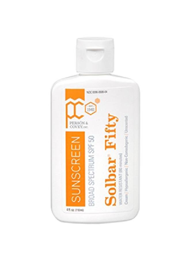 Solbar Fifty Water Resistant Sunscreen Broad Spectrum Spf 50 Protection Cream 4 Fluid Ounces - Image 3