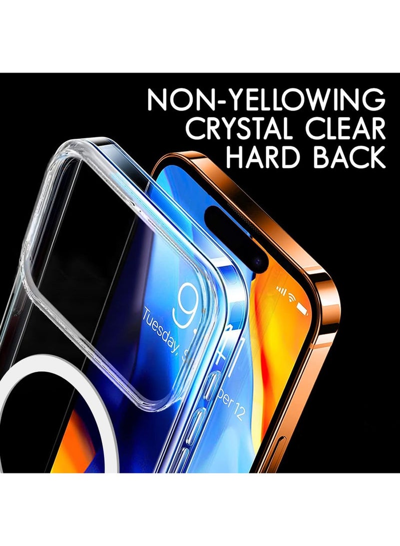 Techie iPhone 17 Pro Max Case with MagSafe – Slim, Anti-Yellowing Transparent Back Cover with Camera Lens Protection, Magnetic Holder Wireless Charging Compatible - Clear - Image 2