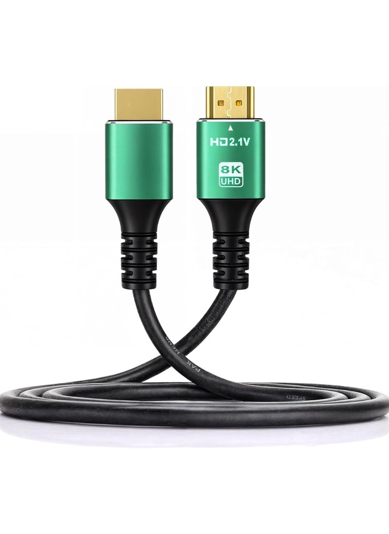 Generic HDMI 8K - 4K Cable (1.5M) 48Gbps High Speed HDMI 8K 2.1V Connectors, Ultra HD, HDR Video, ARC Support HDTV 8K - 4K - 2K - 1440P - 1080P Compatible - Green  - Image 2