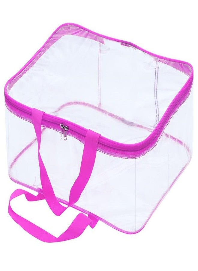 SSBC 1 Pack Nylon 30 L PVC Transparent Clothes Storage Bag for Saree Covers,Clothes, Lehenga, Blankets, Bedsheets, Toys, Docs|Wardrobe Organizer|Clear Storage Box Bag - Image 1