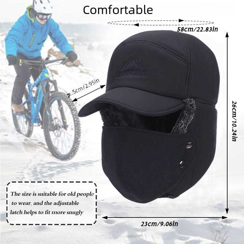 Winter Mens Warm Windproof Knitted Balaclava Dark gray - Image 5
