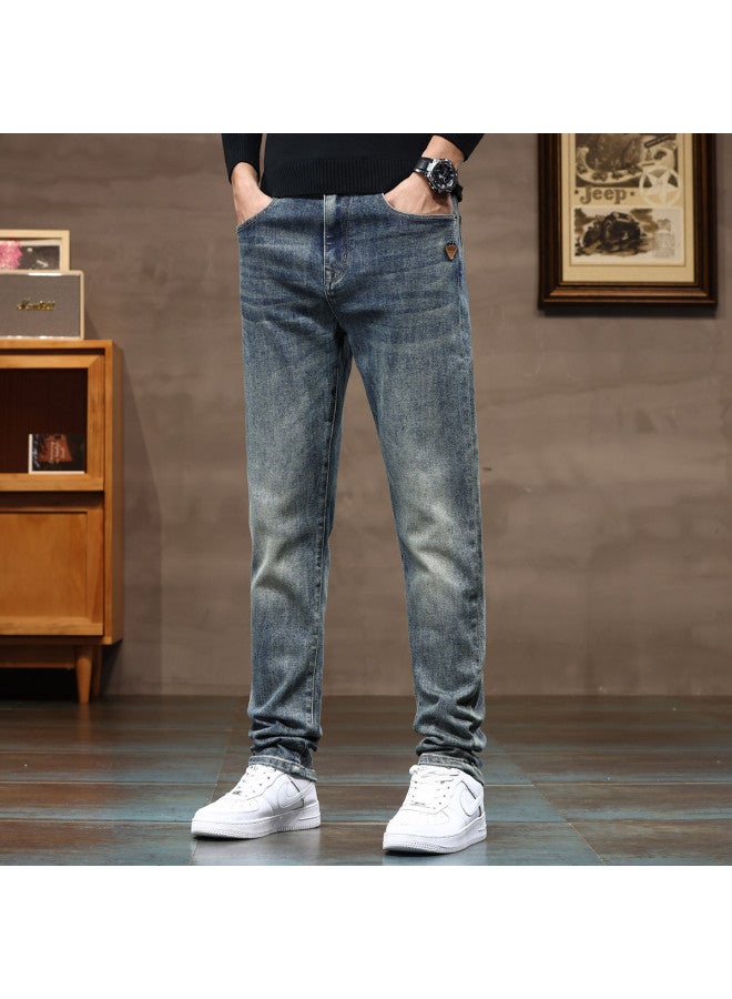 Jeep Men's Jeans 2025 Spring Collection Trendy Casual Straight Leg Pants Versatile Stretch Trousers For Men - Image 3