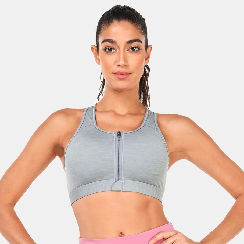 Nike Women's Dri-FIT Swoosh Front-Zip Sports Bra