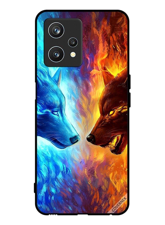 Covernex Protective Case Cover For Realme 9 Pro Water & Fire Wolf - Image 1