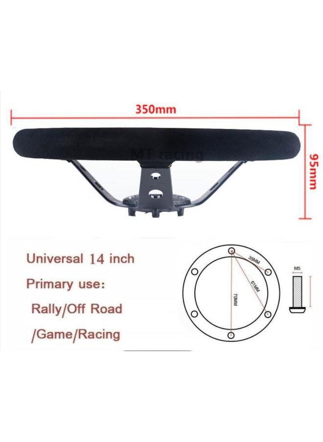 Applicable To Wuling Zhiguang Modified 14-inch Steering Wheel Personality Racing Car Skill Steering Wheel Base Universal Square-Product Color:Wuling Light 14-inch Steering Wheel Titanium Color