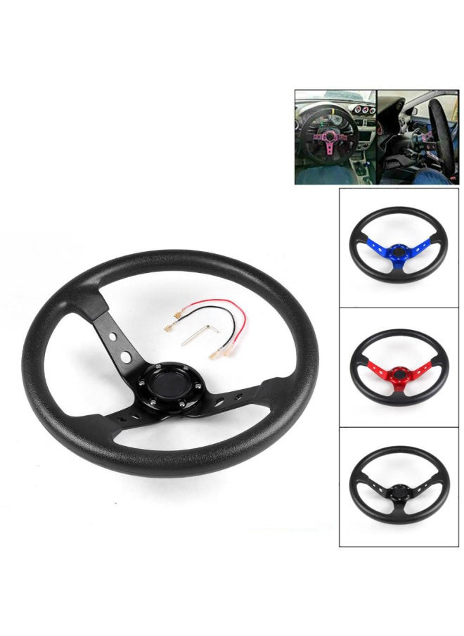Applicable To Wuling Zhiguang Modified 14-inch Steering Wheel Personality Racing Car Skill Steering Wheel Base Universal Square-Product Color:Wuling Light 14-inch Steering Wheel Titanium Color