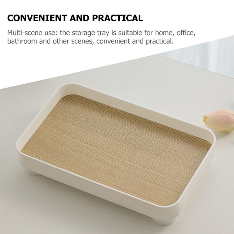 Square Wooden Jewelry Display Tray Vanity Organizer For Bathroom Decor And Desktop Storage - Image 4