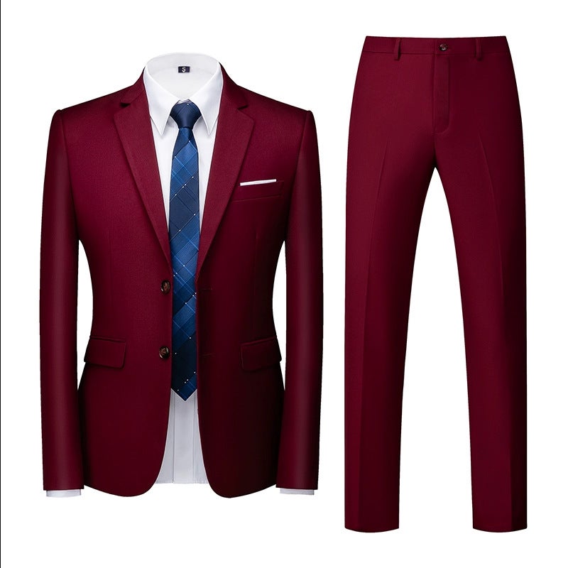 Men'S Suit Jacket Autumn New Korean Style Slim Single Suit Casual Top Stylish Trendy Small Suit Two-Piece Set - Image 2