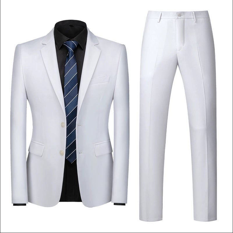 Men'S Suit Jacket Autumn New Korean Style Slim Single Suit Casual Top Stylish Trendy Small Suit Two-Piece Set - Image 3