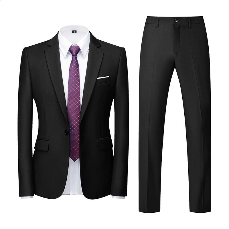 Men'S Suit Jacket Autumn New Korean Style Slim Single Suit Casual Top Stylish Trendy Small Suit Two-Piece Set - Image 1