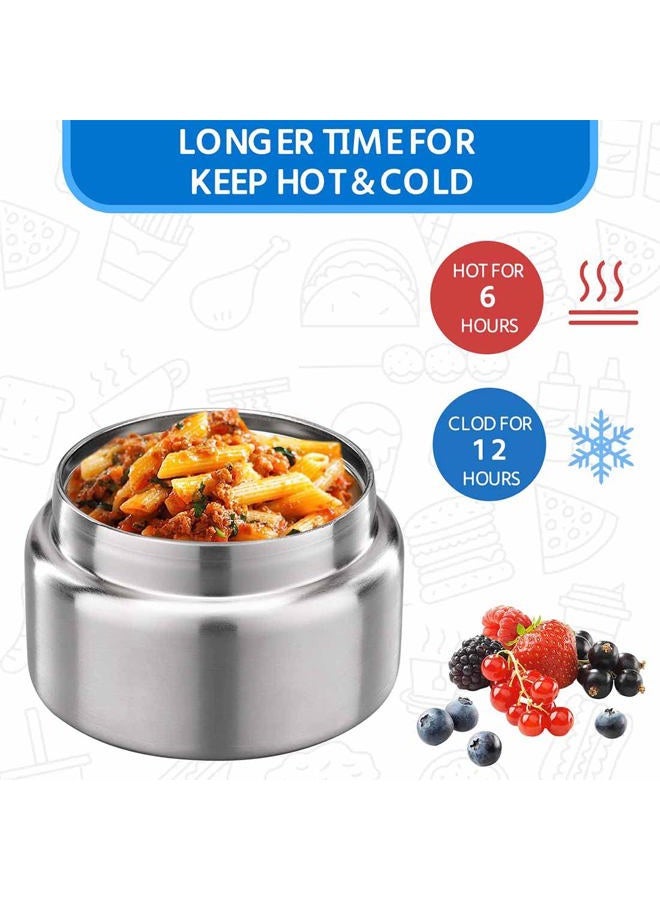 MAISON HUIS 8oz Soup Thermo Wide Mouth Vacuum Insulated Stainless Steel Food Jar, Leak Proof for Hot&Cold Food Kids Lunch Container for School Travel (Blue) - Image 3