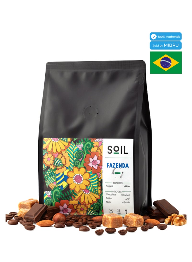 SOIL Coffee bean BRAZIL FAZENDA Dried for Espresso And Filter Corps 250G Unground roasted coffee beans for specialty coffee - Whole Beans - Image 1