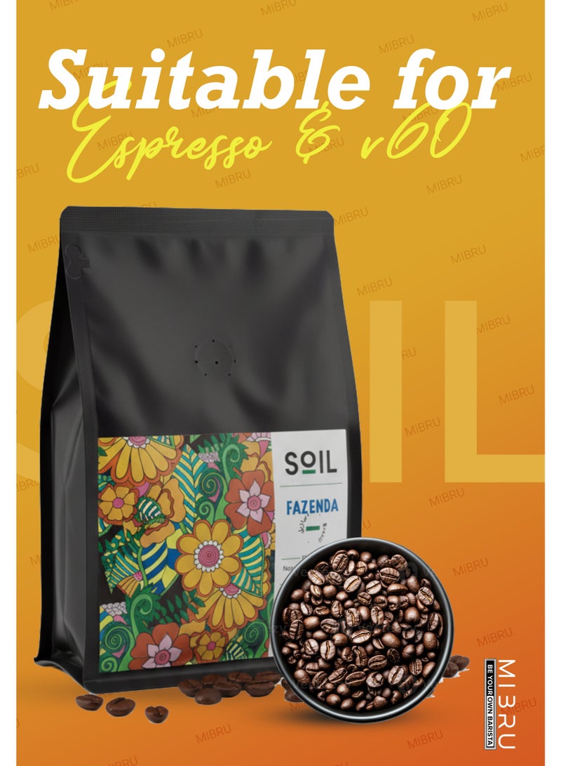 SOIL Coffee bean BRAZIL FAZENDA Dried for Espresso And Filter Corps 250G Unground roasted coffee beans for specialty coffee - Whole Beans - Image 2