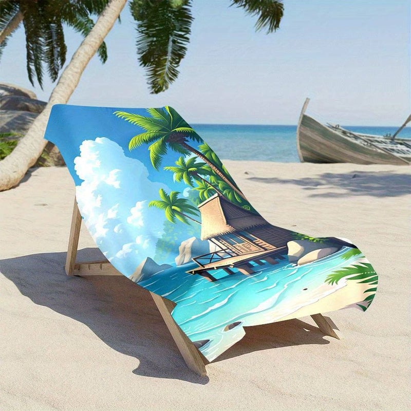 Ultra Fine Fiber Island Style Beach Towel 70cm By 200cm Quick Drying Strong Wrap Design For Pool And Beach Use - Image 5