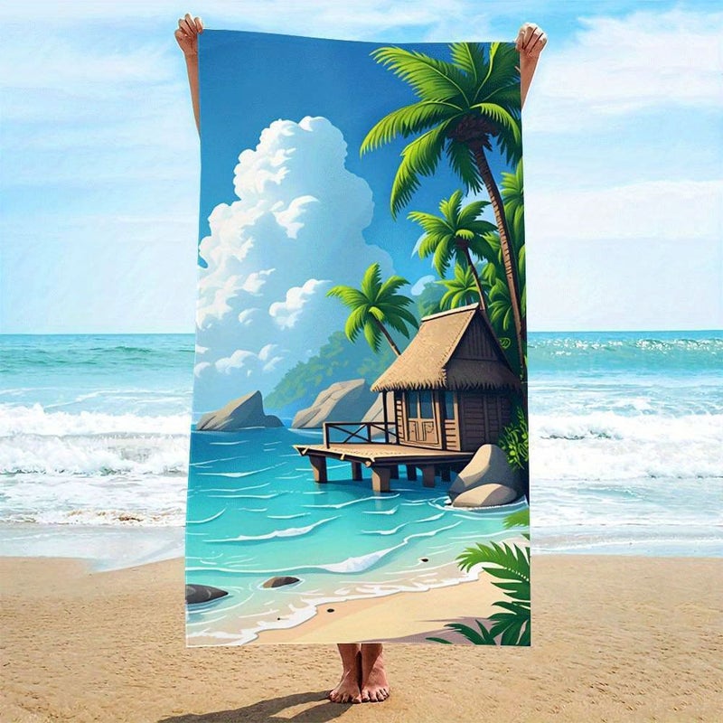 Ultra Fine Fiber Island Style Beach Towel 70cm By 200cm Quick Drying Strong Wrap Design For Pool And Beach Use - Image 3