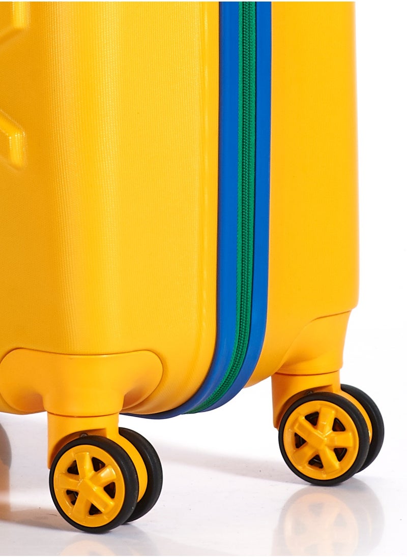 BNTA-202 28Inch-Checked Luggage with TSA Lock| Material- Acrylonitrile Butadiene Styrene| Adjustable Trolley Handle | Smooth Dual Wheels 360degree rotate| Yellow