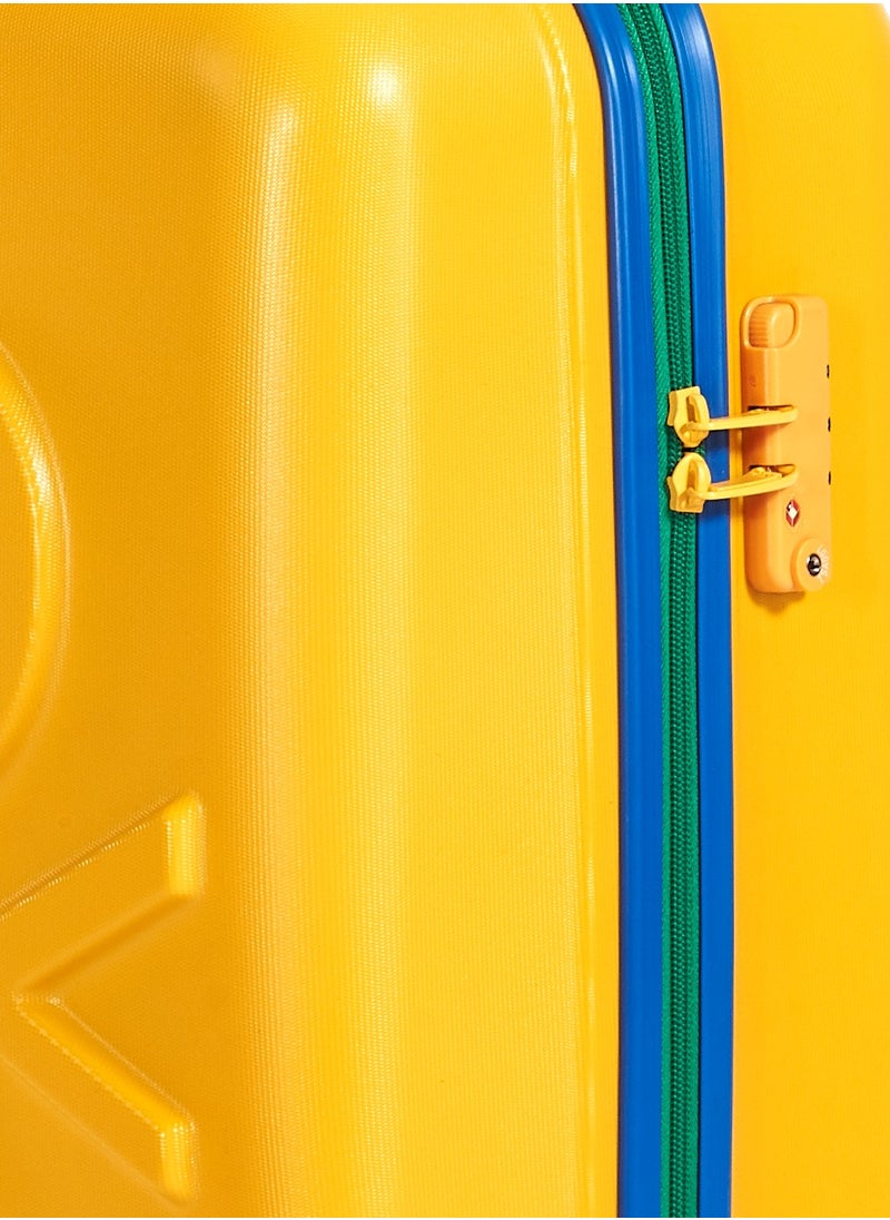 BNTA-202 28Inch-Checked Luggage with TSA Lock| Material- Acrylonitrile Butadiene Styrene| Adjustable Trolley Handle | Smooth Dual Wheels 360degree rotate| Yellow
