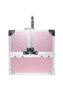 Makeup Train Case Travel Makeup Trolley Rolling Cosmetic Case Travel Makeup Case Makeup Box Organizer Hairstylist Makeup Carrying Case Metal Hand Luggage