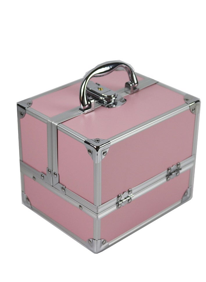 Generic - Makeup Train Case Travel Makeup Trolley Rolling Cosmetic Case Travel Makeup Case Makeup Box Organizer Hairstylist Makeup Carrying Case Metal Hand Luggage - Image 1