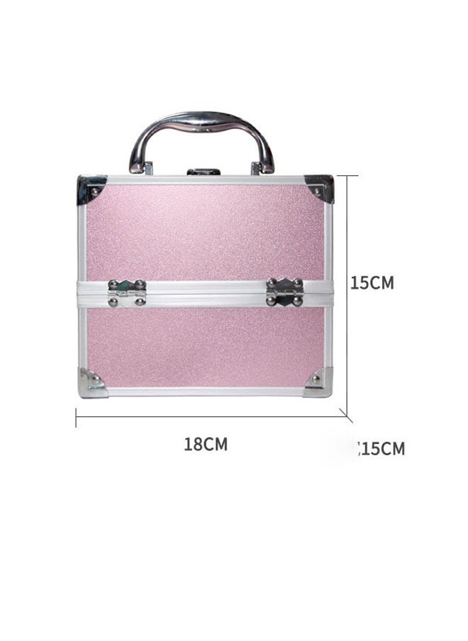 Generic - Makeup Train Case Travel Makeup Trolley Rolling Cosmetic Case Travel Makeup Case Makeup Box Organizer Hairstylist Makeup Carrying Case Metal Hand Luggage - Image 1