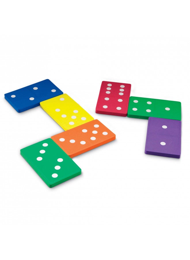 Learning Resources Learning Resources Jumbo Foam Dominoes, Jumbo Learning Dominoes, Foam Dominoes, Domino Games for Kids, Ages 5+ - Image 1