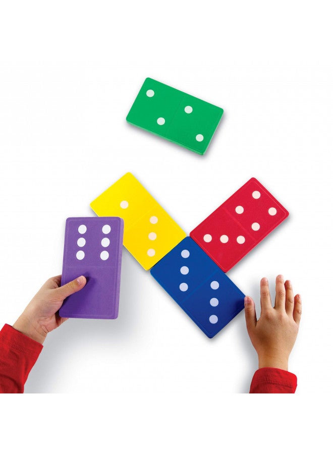 Learning Resources Learning Resources Jumbo Foam Dominoes, Jumbo Learning Dominoes, Foam Dominoes, Domino Games for Kids, Ages 5+ - Image 2