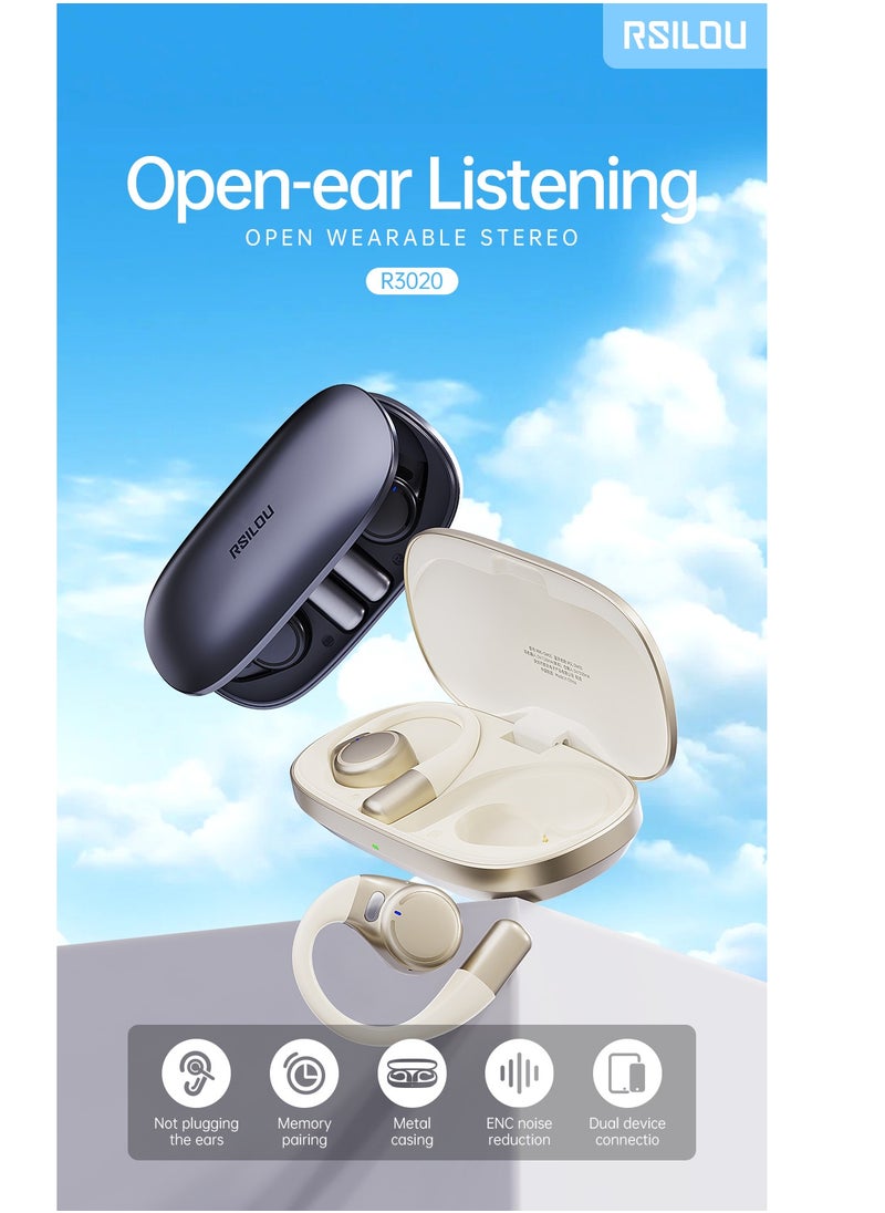 OW05U OWS wireless Bluetooth Earbuds, fast charging, longer battery life, fully open, without blocking the ears, comfortable for long-term wearing, dual modes, switch freely