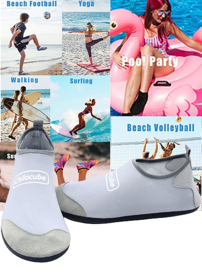 VUCATIN Water Shoes for Men Women Quick-Dry Aqua Socks Slip-on Beach Shoes Swimming Shoes Barefoot Yoga Socks for Sport Beach Swim Surf Yoga Exercise (F)  - Image 1