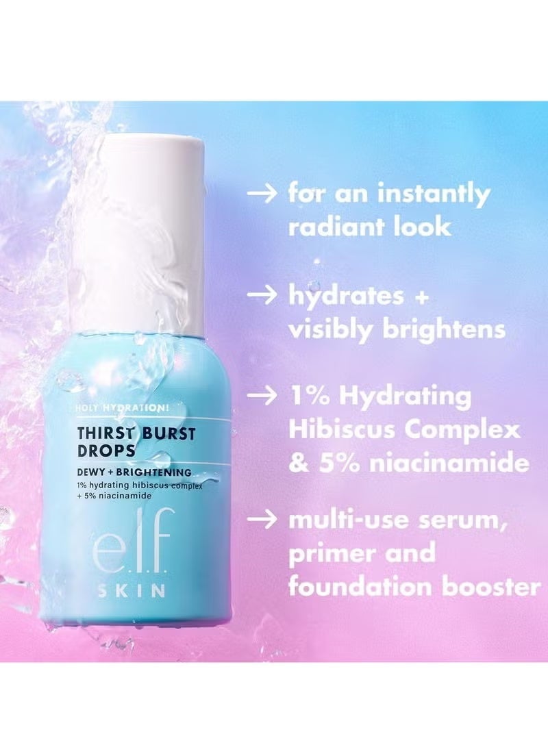 elf e.l.f. SKIN Holy Hydration! Thirst Burst Drops Serum 30ml – Hydrating Face Serum with Hyaluronic Acid for Plump, Glowing Skin - Image 5