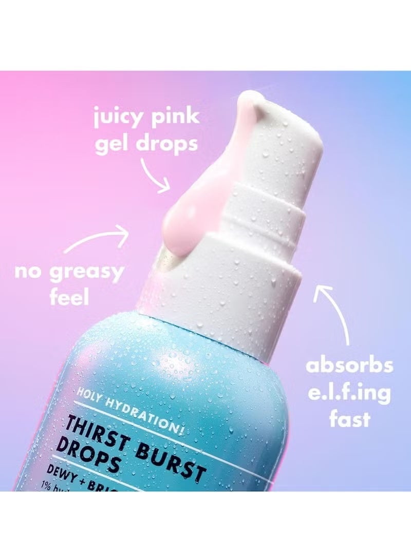 elf e.l.f. SKIN Holy Hydration! Thirst Burst Drops Serum 30ml – Hydrating Face Serum with Hyaluronic Acid for Plump, Glowing Skin - Image 2