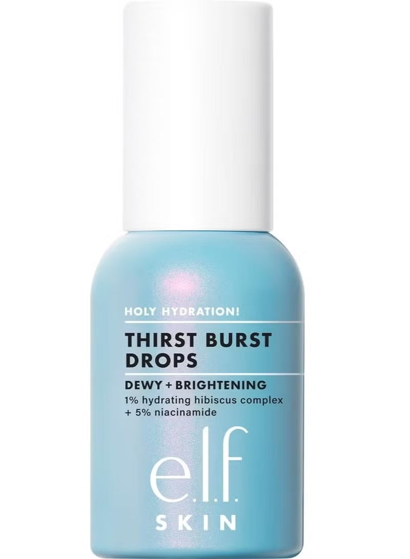 elf e.l.f. SKIN Holy Hydration! Thirst Burst Drops Serum 30ml – Hydrating Face Serum with Hyaluronic Acid for Plump, Glowing Skin - Image 1
