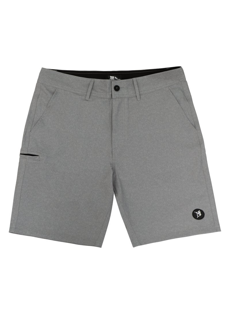 Bob Marlin Recycled Polyester Quick Dry 5-Pockets Hybrid Short Grey - Image 1