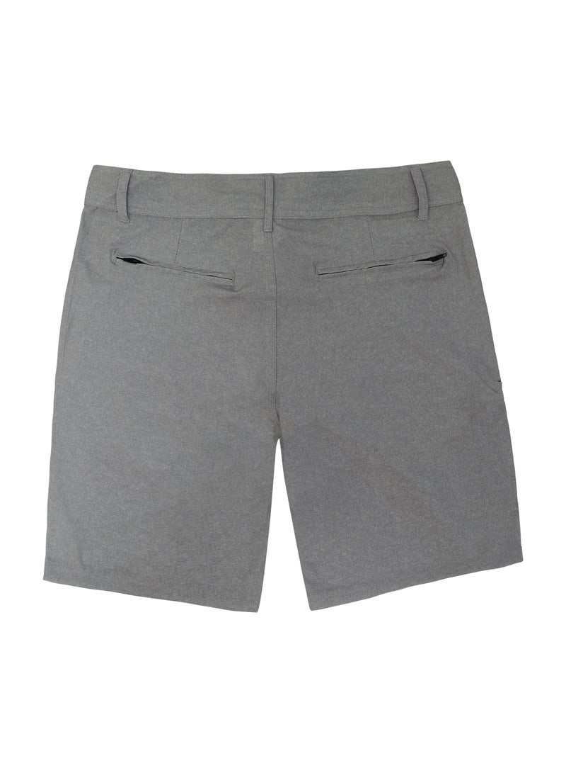 Bob Marlin Recycled Polyester Quick Dry 5-Pockets Hybrid Short Grey - Image 2
