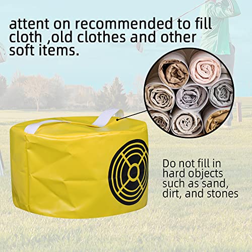 Scott Edward Golf Smash Bag Impact Bag, Power Smash, Hitting Pocket, Practice Swing Tool Waterproof Durable PVC Fabric (Yell) - Image 2