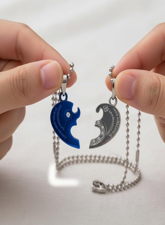 The Men Gift Couple Pendant Necklace Set – Matching Jewelry for Him and Her, Romantic Gift BLSCup202577 - Image 3