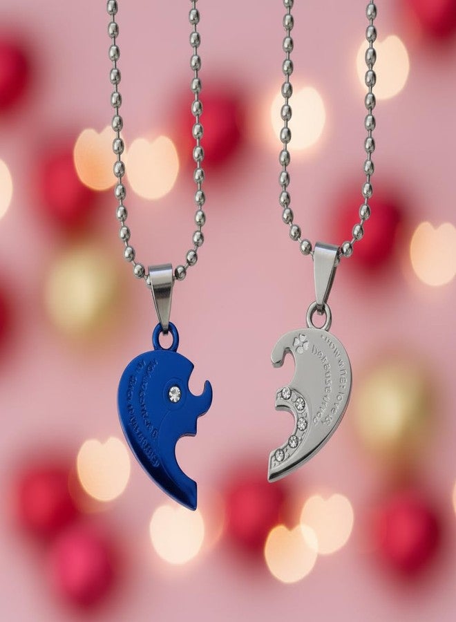 The Men Gift Couple Pendant Necklace Set – Matching Jewelry for Him and Her, Romantic Gift BLSCup202577 - Image 5